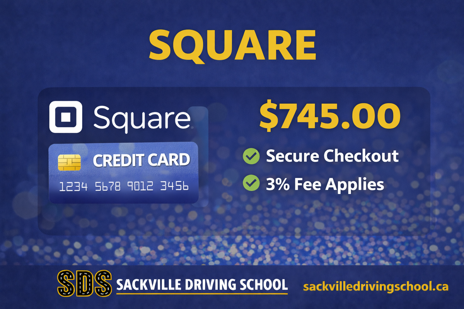 Sackville Driving School CC Payment